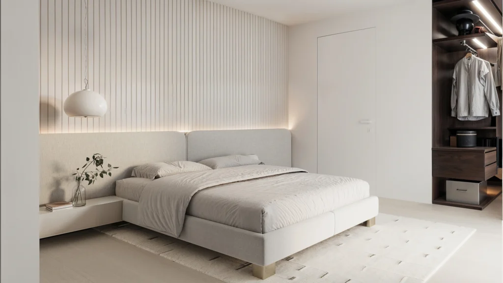 Chambre à coucher du projet Greeline à Savièse près de Sion by FM immobilier Suisse